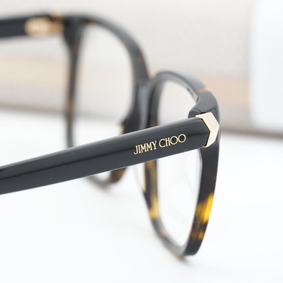 Jimmy Choo JC227 0086 00 Square 52mm Eyeglasses - Havana - Picture 9 of 10